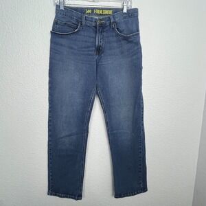 Lee Sport X-Treme Comfort Jeans Boys 18 Blue Denim Cotton Stretch Straight Leg